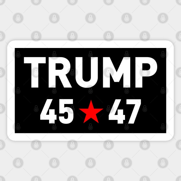 Trump 2024, 45 47 President Sticker by VIQRYMOODUTO
